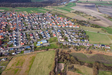 Huttenheimer Street in the district Rußheim in Dettenheim in the state Baden-Wuerttemberg, Germany
