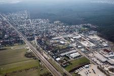 District Friedrichstal in Stutensee in the state Baden-Wuerttemberg, Germany from above