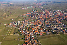 Aerial view of Alsterweiler Hauptstr in Maikammer in the state Rhineland-Palatinate, Germany