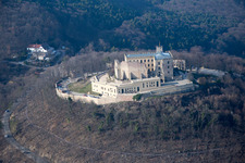 Hambach Castle in the district Diedesfeld in Neustadt an der Weinstraße in the state Rhineland-Palatinate, Germany out of the air