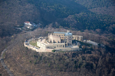 Hambach Castle in the district Diedesfeld in Neustadt an der Weinstraße in the state Rhineland-Palatinate, Germany seen from above