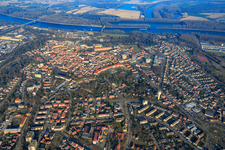 City center from the west in Germersheim in the state Rhineland-Palatinate, Germany