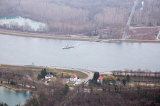 Rhine ferry in Drusenheim in the state Bas-Rhin, France