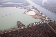 Le Salmengrund quarry lake in Seltz in the state Bas-Rhin, France