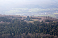 Lampertsloch in the state Bas-Rhin, France viewn from the air