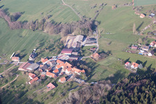 Lembach in the state Bas-Rhin, France seen from above