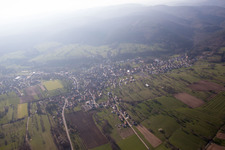 Lembach in the state Bas-Rhin, France viewn from the air