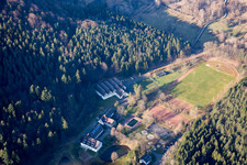 Sports field at Heilsbach in Schönau in the state Rhineland-Palatinate, Germany