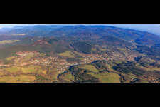 Village panorama from the west in Bruchweiler-Bärenbach in the state Rhineland-Palatinate, Germany