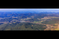 Panorama of the Wieslauter Valley in Dahn in the state Rhineland-Palatinate, Germany
