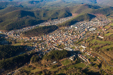 Aerial photograpy of Dahn in the state Rhineland-Palatinate, Germany