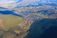Aerial view of Village in the Palatinate Forest from the northwest in Wernersberg in the state Rhineland-Palatinate, Germany