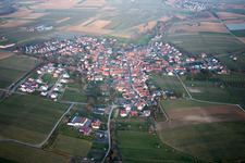 Aerial view of Impflingen in the state Rhineland-Palatinate, Germany