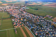 Main Street from the West in Insheim in the state Rhineland-Palatinate, Germany