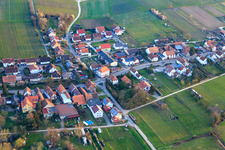 View of the town from the north in Hergersweiler in the state Rhineland-Palatinate, Germany