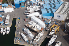 Viareggio in the state Lucca, Italy seen from above