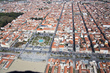 Drone image of Viareggio in the state Lucca, Italy