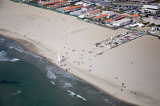 Aerial photograpy of Lido di Camaiore in the state Tuscany, Italy