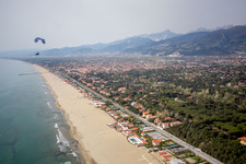 Aerial view of Fiumetto in the state Liguria, Italy