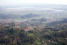 Aerial view of Pedona in the state Tuscany, Italy