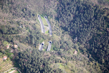 Oblique view of Massarosa in the state Lucca, Italy