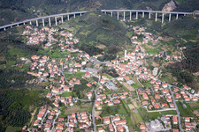 Drone recording of Massarosa in the state Lucca, Italy