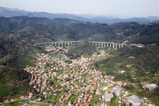 Aerial photograpy of Massarosa in the state Lucca, Italy