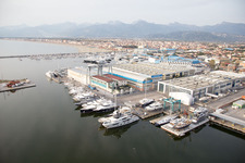 Oblique view of Viareggio in the state Lucca, Italy
