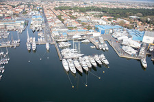 Viareggio in the state Lucca, Italy from above
