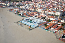 Viareggio in the state Lucca, Italy viewn from the air