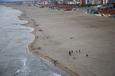 Drone recording of Viareggio in the state Lucca, Italy