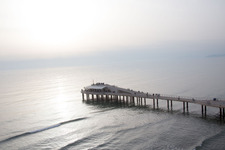 Lido di Camaiore in the state Tuscany, Italy out of the air