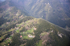 Aerial photograpy of Valdicastello in the state Tuscany, Italy