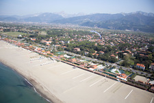 Forte dei Marmi in the state Lucca, Italy out of the air