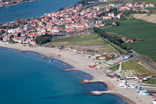 Marinella di Sarzana in the state Liguria, Italy out of the air