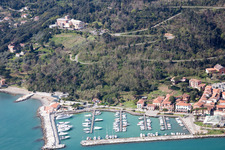 Aerial photograpy of Fiumaretta di Ameglia in the state Liguria, Italy