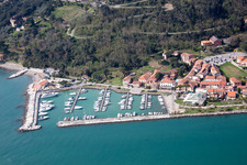 Fiumaretta di Ameglia in the state Liguria, Italy out of the air