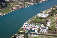 Fiumaretta di Ameglia in the state Liguria, Italy from the plane