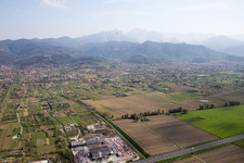 Aerial photograpy of Ameglia in the state Liguria, Italy