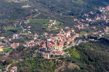 Village view in the district Nicola in Ortonovo in the state La Spezia, Italy