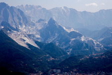 Carrara in the state Massa-Carrara, Italy out of the air
