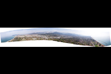 Panorama in Avenza in the state Tuscany, Italy