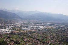 Drone image of Avenza in the state Tuscany, Italy