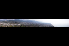 Aerial view of Panorama in Avenza in the state Tuscany, Italy