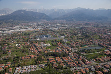 Marina di Massa in the state Tuscany, Italy out of the air