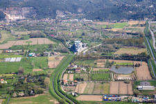 Aerial view of Pietrasanta in the state Lucca, Italy