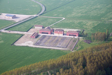 Aerial view of Ca' Mora in the state Veneto, Italy