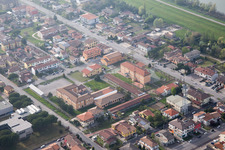 Ca' Tiepolo in the state Veneto, Italy from above