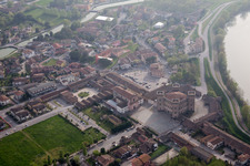 Aerial photograpy of Mesola in the state Ferrara, Italy