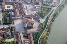 Mesola in the state Ferrara, Italy seen from above